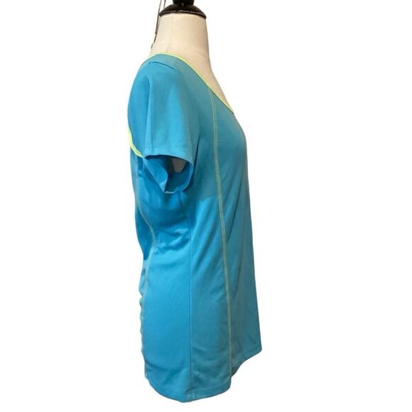NWT Marika Tek Blue Dry-Wik Performance Short Sleeve Shirt Top Large - Picture 8 of 13